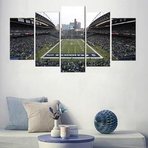 HD Printed 5 Piece Wall Canvas Art Football Game Canvas Painting Wall Art Pictures for Living Room Decor