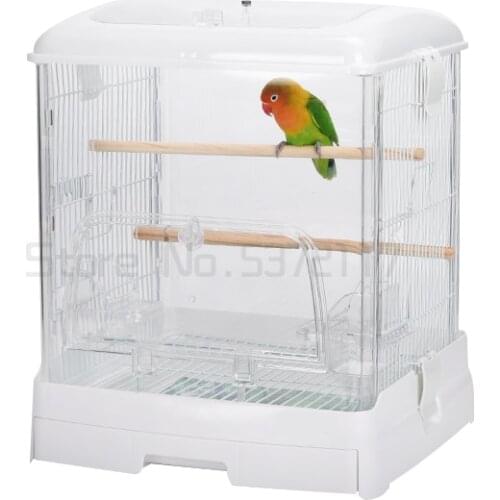 Fahong Libao birdcage peony tiger skin Xuanfeng transparent ornamental splash proof parrot cage acrylic birdcage