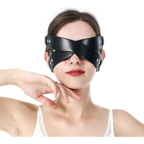 BDSM Cosplay Leather Sex Mask Sex Toys Women Sexy Leather Mask Halloween Party Masquerade Ball Fancy Masks Erotic Adult 18