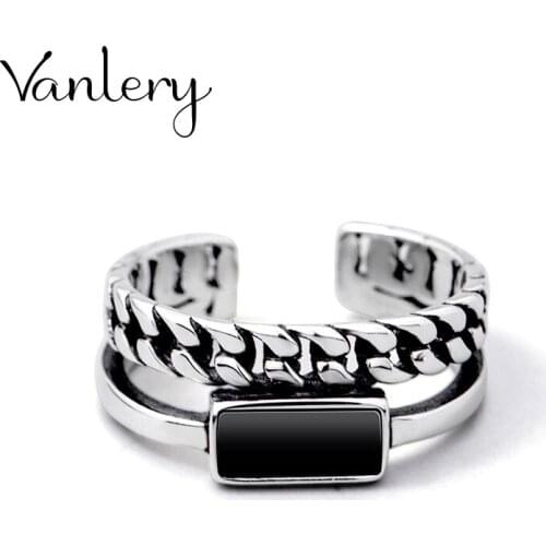 Personality Exaggerated Gothic Black Chains Rings For Women Charm Engagement Jewelry Girls Open Finger Knuckle Rings