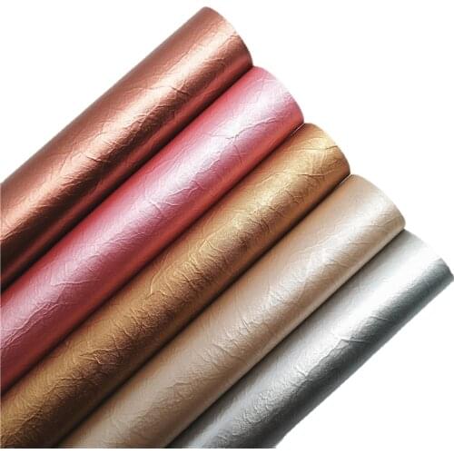 Metallic Synthetic Faux Leather Vinyl Fabric Sheet Felt Backing Synthetic Leather Faux Vinil For Bows Earrings DIY A4 SIZE 6S95C