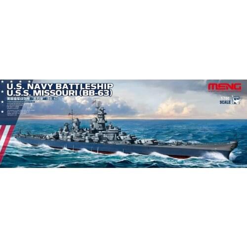 Meng Model PS-004 1/700 U.S. Navy Battleship Missouri (BB-63) - Scale Model Kit