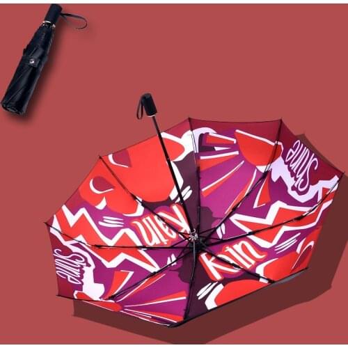 Fashion Super Windproof Umbrella Rain Women Colorful Waterpoof Strong Umbrella