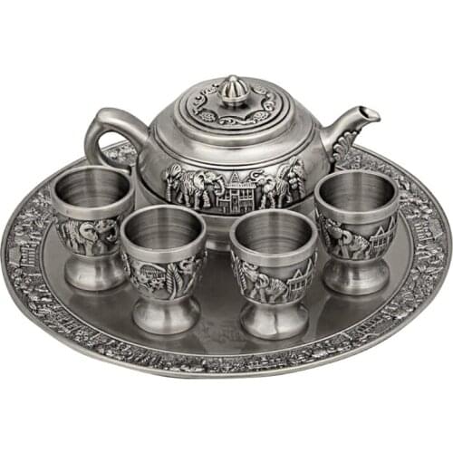 Wine Decanter Set With Cups And Serving Tray Wine Accessory Luxurious Gift Craftsmanship Set