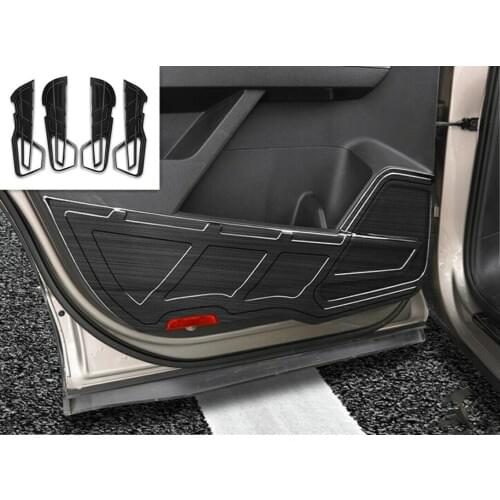 Stainless steel Black Door Anti-Kick Anti-Dirty Guard Cover Trim For VW Teramont Atlas 2017-2021