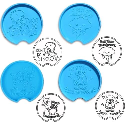 Coaster Epoxy Resin Mold Tray Plate Cup Mat Pad Silicone Mould DIY Crafts Decorations Casting Tool