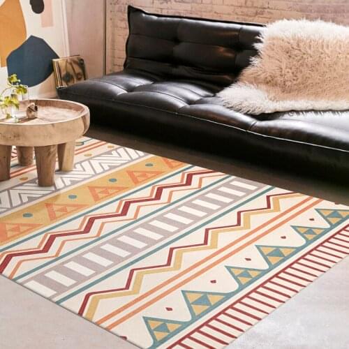 Simple modern geometric soft Persian style living room carpet non-slip anti-fouling bedroom living room carpet can be customized