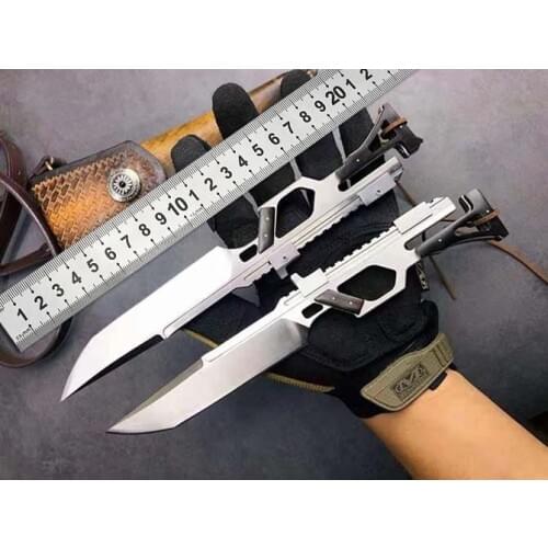 Selling new DC53 steel saber outdoor camping survival hunting self-defense straight knife life-saving knife fixed knife EDC
