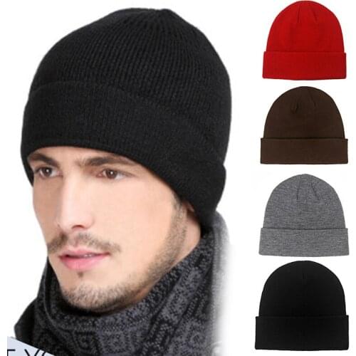 Beanie Hat Washable Winter Autumn Warm Breathable Soft Men Women Knitted Hat -OPK