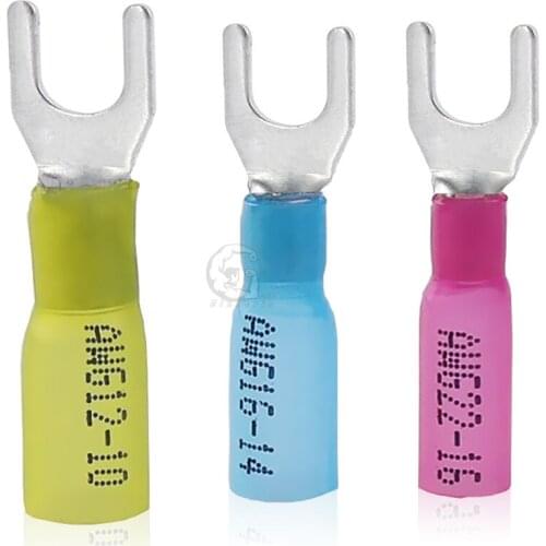 SV fork type cold pressed terminal, heat shrinkable insulation, U-Wire connection, crimping terminal connector