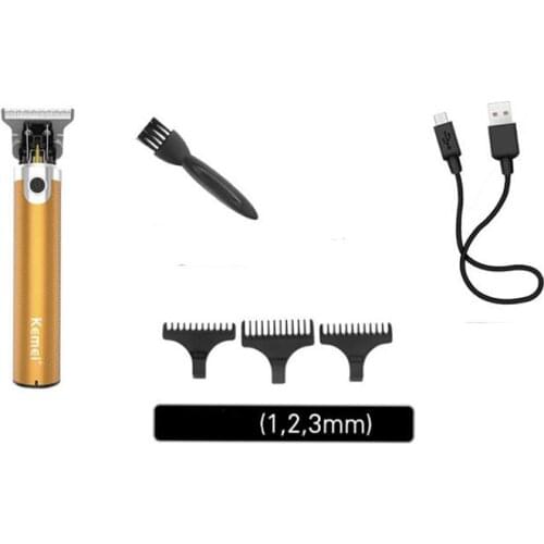 0 MM Hair Trimmer T Blade Electric KM-700A USB Cutter Rechargeable Clipper Cliper Carving Professional Kemei 0mm Haircut Machine