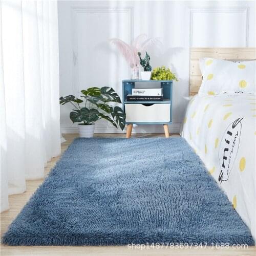 Tie-dyed Gradient Color Plush Soft Carpet Thickened Area Rug Mats Anti-skid Fluffy Rugs For Bedroom Living Room Home Decor