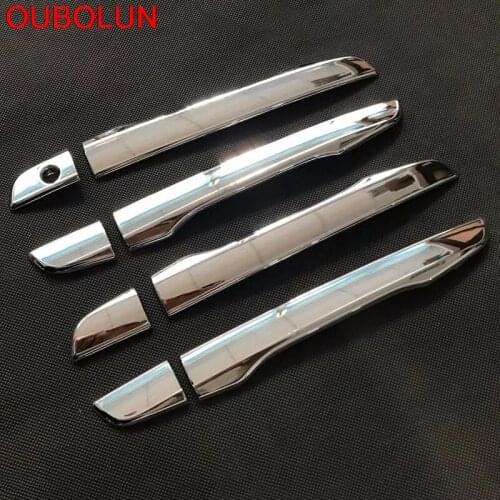 OUBOLUN Exterior Accessories For Honda CR-V CRV 2017 2018 Door Handle Doorknob Cup Bowl Decorative Cover Trim Styling ABS Chrome