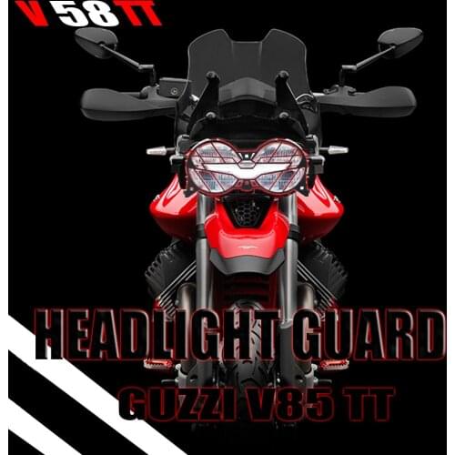 V85TT NEW Motorcycle Folding Headlight Guard Protector Grill Double Protection For Moto Guzzi V85 TT