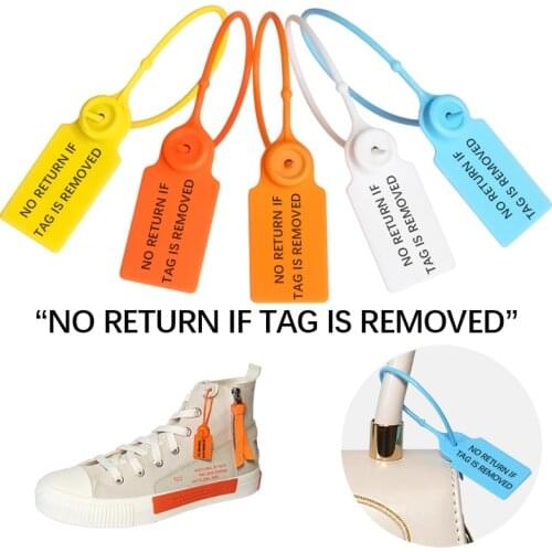 100Pcs Plastic Security Warranty Seals with Serial Number No Return if Tag is Removed Void Label Custom Anti Theft Product Tag