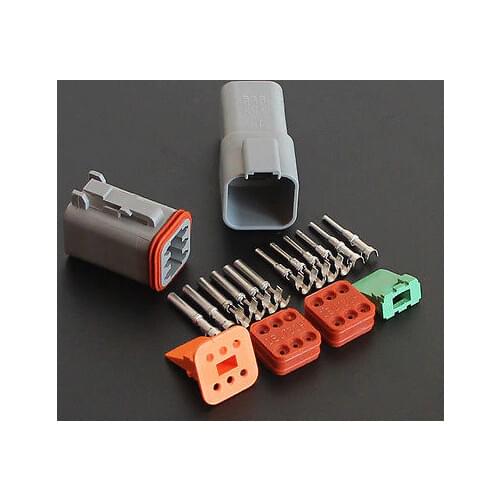 1set - 6 Pin Waterproof Electrical Wire Connector Plug Auto DT06-6S AND DT04-6P