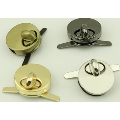 10 Pieces Luggage hardware accessories golden round die-casting twist lock mortise bag handbag lock buckle hardware