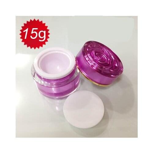 15ml purple bottle cosmetic container cream jar with flower lid Cosmetic Jar,Cosmetic Packaging cosmetic container