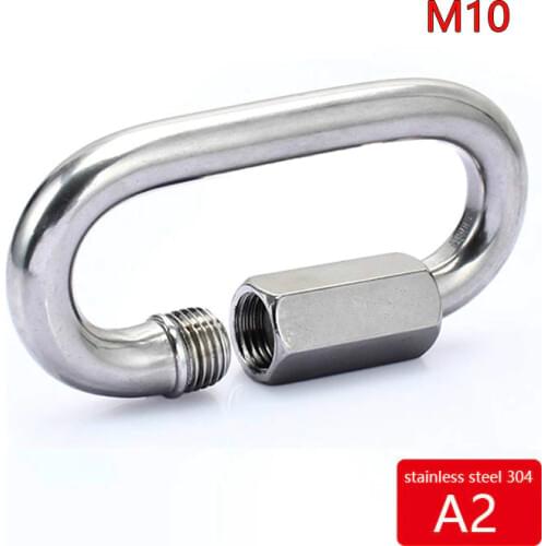2 pcs M10 Quick Link Chain Repair Shackle 10 MM Threaded Sleeve