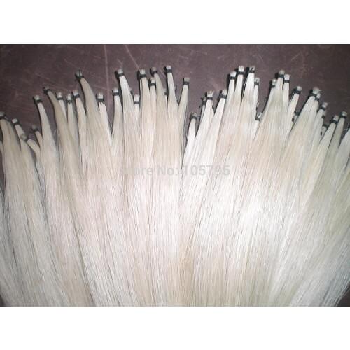 4 Hanks Best Quality 80-81cm unbleached Siberia White Stallion Bow hair horse hair