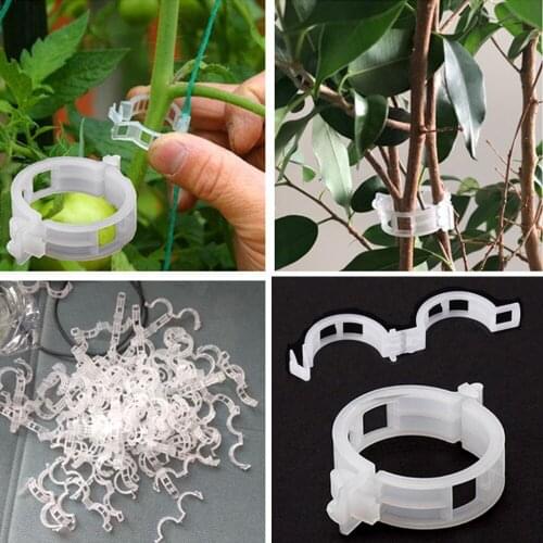 500PCS NEW Plastic Plant Support Clips For Tomato Hanging Trellis Vine Connects Grape Tool Plant Vegetable Clips Agricultural