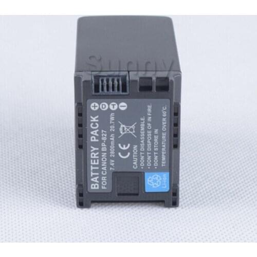Battery Pack for Canon BP827, BP-827 and VIXIA HF G10, G20, M30,M31,M32, M40,M41, M300,M301, M400 Full HD Flash Memory Camcorder