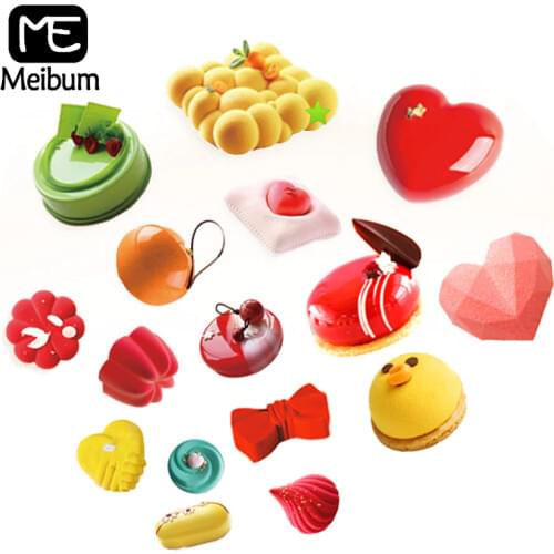 Meibum 29 Types Non-Stick Silicone Cake Mold Decorating Tools Pastry Pan Party Mousse Dessert Baking Mould Kitchen Bakeware