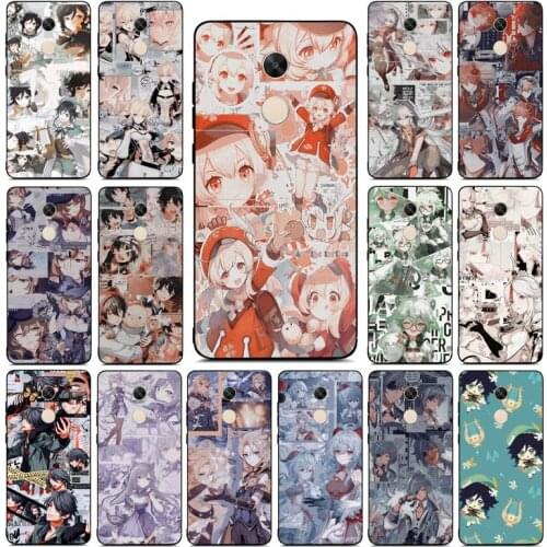 YNDFCNB Genshin Impact Phone Case for RedMi note 4 5 7 8 9 pro 8T 5A 4X case