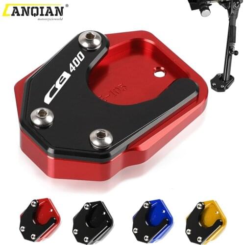 For HONDA CB 400 CB400 2008 2009 2010 2011 2012 Motorcycle Accessories Side Stand Enlarge Plate Kickstand Extension Protection