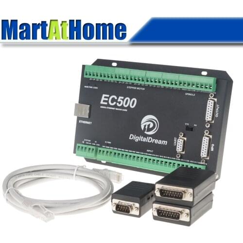 Ethernet 3/4/5/6 Axis Mach3 CNC Motion Control Card Breakout Board 460 KHz 24V DC Support Standard MPG & Stepper/Servo Driver