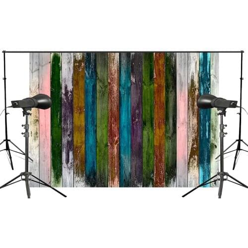Exquisite Colorful Wooden Background Different Colors Painted the Entire Board Backdrops children Photo Backdrop 150x210cm