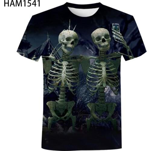 Halloween summer new animation 3D printing t-shirt men / women casual Street cool children hip hop Pullover