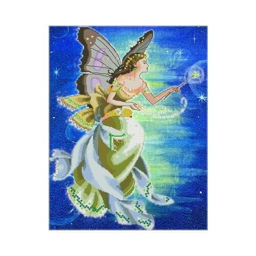 Md fairy series md-63 Embroidery Kits Needlework High Quality Beads Partial Crystal Beaded Cross Stitch Hobby & Crafts Beadwork