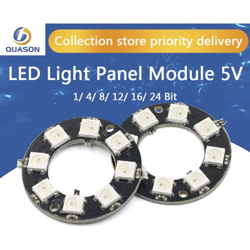 4 8 12 16 channel WS2812 WS2812B WS 2811 5050 RGB LED Lamp Panel Module 5V 1Bit 4Bit 8Bit 12Bit 16Bit 24Bit Rainbow LED Precise