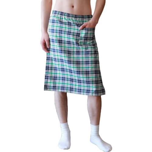 Pajamas for men breathable sleepwear quick-dry mens pajamas loose lounge plaid pyjama homme cotton sleep bottoms men clothing