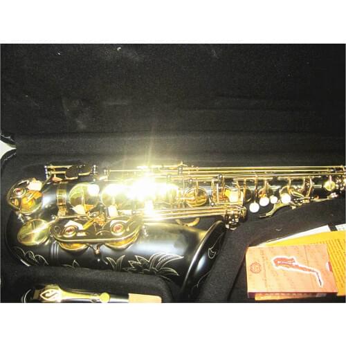 New Alto Saxophone High Quality Musical Instruments Matte Black Gold Alto Sax Beginner Professional Performance and Hard Box