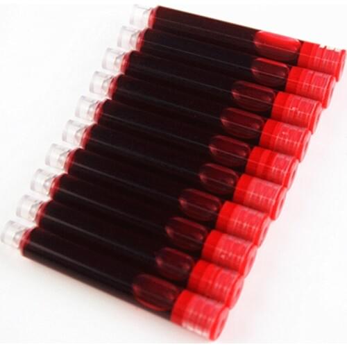 Wholesale Price 10pcs Red Blue Ink Cartridge Refill Fountain Pen caliber 3mm Universal Typ Other brands are also suitable