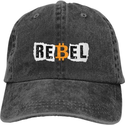 Washed Mens Baseball Cap Rebel Trucker Snapback Caps Dad Hat Bitcoin Crypto Miners Meme Golf Hats