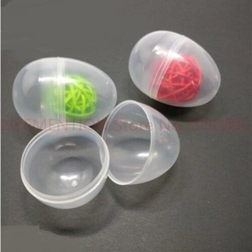 Egg shaped transparent box Easter egg holder plastic candy box for Party decoration Gift box 50pcs