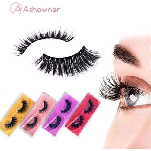 1/3/5pcs 3d Mink Eyelashes Dramatic Volume Natural False Eyelashes Makeup Long Lasting Fake Eyelashes for woman