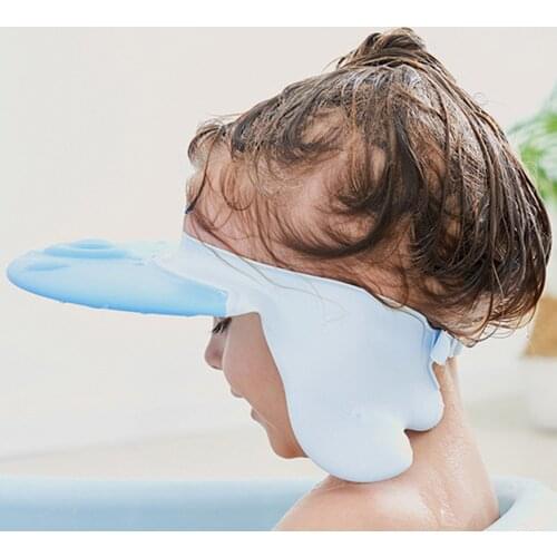 Shampoo Cap Adjustable Wash Shower Hat For Newborns Baby Ear Protection Children Bath Visor Head Cover Cute Octopus Shield