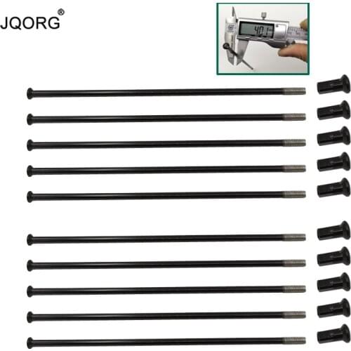 8G 4.0 mm Straight Pull Motorcycle Spokes Black Color 304 Stainless Steel Material Equal Diameter Straight Head Motocross Spokes