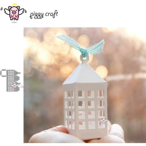 Piggy Craft metal cutting dies cut die mold 3D hanging house box Scrapbook paper craft knife mould blade punch stencils dies