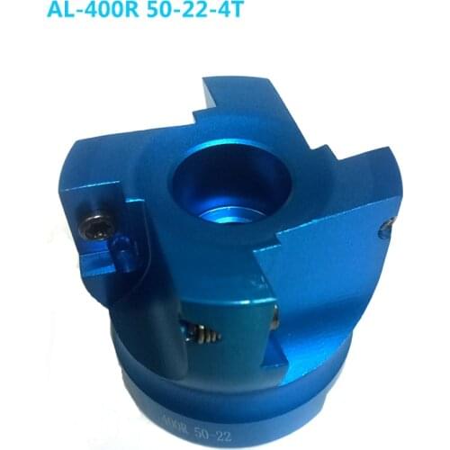 1pc Aluminum Alloy AL 400R 50 22 4T 400R 63 22 4T Face milling cutter R angle 90 Degrees for Face Milling cutter Aluminum Plate