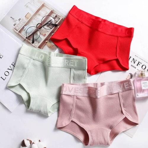 Women Panties Cotton New Soft Underwear Solid Female Panty Traceless Briefs Breathable Lovely Girls Lingerie 4Pcs/lot