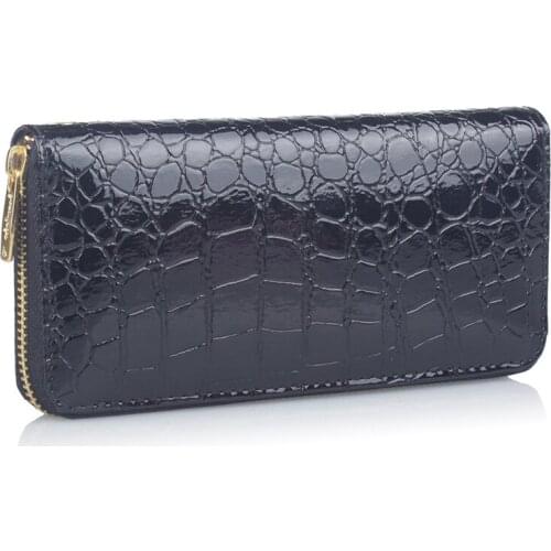 Women Long Stone Pattern Wallets Female Solid Color Wristband Zipper Coin Purses Card Holder Ladies Clutch Phone Bag Money Clip