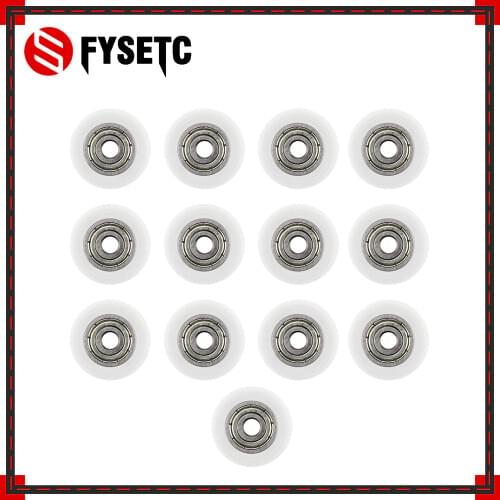 13 Pcs White 3D Printer Part POM Material Wheel with Bearings for V-slot for ender 3 cr-10 3D printer Accessories
