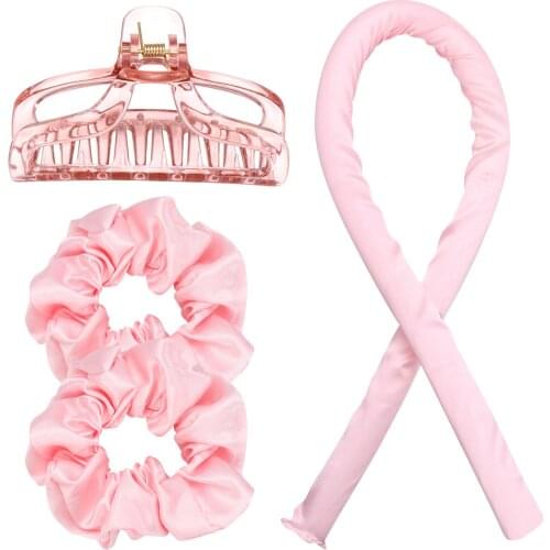 3/4pcs Heatless Curling Rod Headband Silk Ribbon Curler Wave Formers Lazy Hair Curlers Set Soft Make Hair Hair Styling Tools