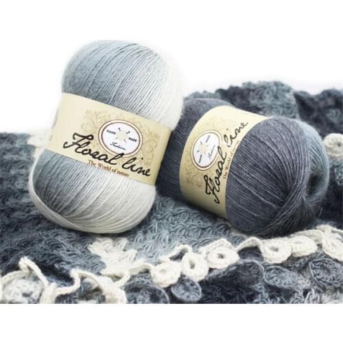 3pcs X100g Fine Rainbow Line Yarn for Knitting 100% Cashmere Wool Yarn Crochet Melange High Tenacity Knitting