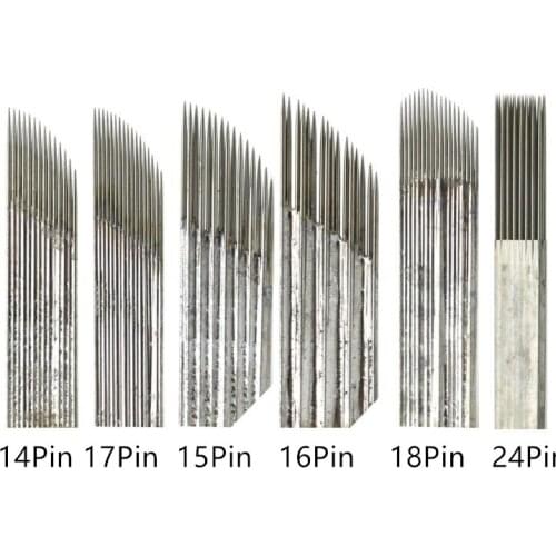500 Pcs Double Row Microblading Needles Pen Blades Permanent Makeup Eyebrow Tattoo 3D Embroidery